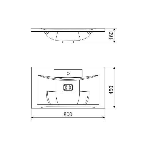  Мебель для ванной комнаты Белль 80 – фотография-6