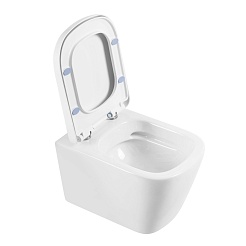 BelBagno Унитаз подвесной Albano BB120CHR/BB120SC безободковый – фотография-4