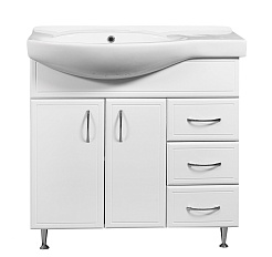 Stella Polare Тумба с раковиной Концепт 80, 3 ящика, R – фотография-4