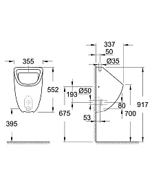 Grohe Писсуар Bau Ceramic 39439000 – фотография-2