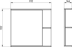 ASB-Mebel Зеркало Альпина 80 белое/дуб золотой – фотография-5