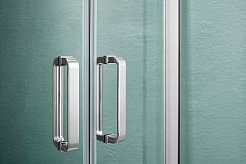 Aquatek Душевой уголок Ария 100x100 AQ ARI KV 10020CH профиль хром стекло прозрачное – фотография-7