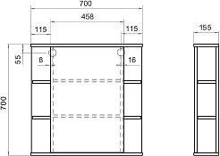 Vigo Мебель для ванной Nova 700 белая – фотография-21