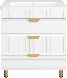 Brevita Тумба с раковиной Gloster 80 белая – фотография-1