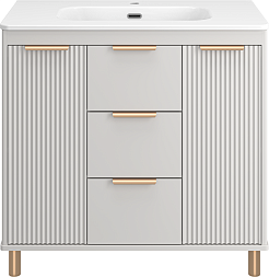 Brevita Мебель для ванной Risacca Crema 90 серая – фотография-11