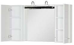 Aquanet Зеркало для ванной "Данте 60" (2 навесных шкафчика) – фотография-4