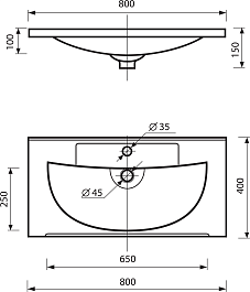 Misty Тумба c раковиной Модерн 80 подвесная белая – фотография-11