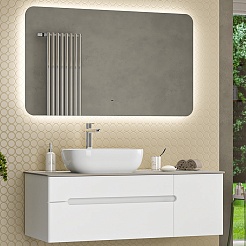 Misty Мебель для ванной Роял 120 подвесная белая матовая – фотография-1