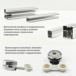 Paini Душевой уголок Dax 120х80 84CR12080 хром матовый – фотография-4