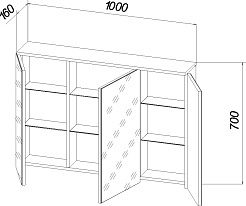 Бриклаер Мебель для ванной Форест 100 подвесная белый/дуб золотой – фотография-12