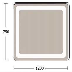 De Aqua Зеркало Смарт 12075 SMR 406 120 – фотография-2