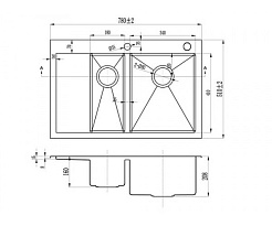 Zorg Кухонная мойка INOX RX 5178-2-L – фотография-2