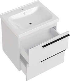 ASB-Mebel Мебель для ванной Тида 60 подвесная белая – фотография-6