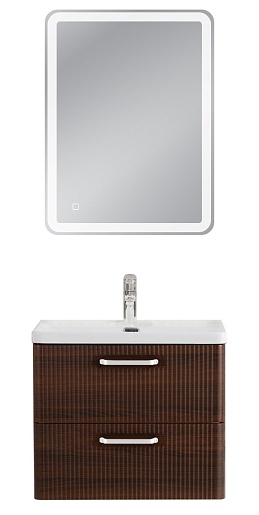 BelBagno Тумба с раковиной Due 50 подвесная Noce ручки Белый – фотография-10