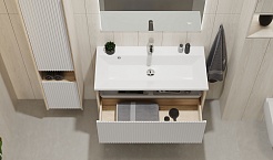 Jorno Тумба с раковиной Tossony 90 сонома светлая/белый Toss.01.90/P/SS-W/JR – фотография-2