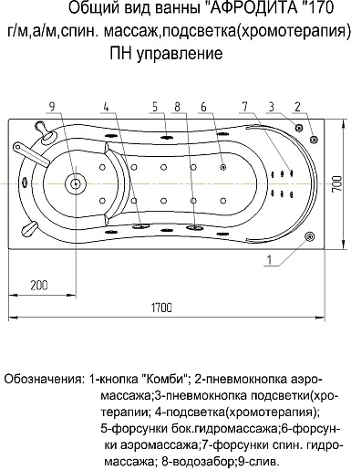Aquatek Акриловая ванна Афродита 170x70 L с экраном – фотография-6