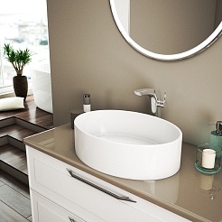 Teymi Раковина накладная в ванную Lori 50 белая T50502 – фотография-4