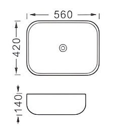 Aquatek Накладная раковина 56/42 AQ5526-MG матовая серая – фотография-4