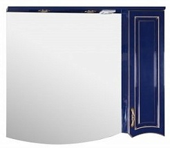 ASB-Woodline Мебель для ванной Эмили 105 синий/ патина золото – фотография-2