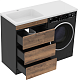 Misty Тумба под раковину Коломбо 60 под стиральную машину дуб галифакс/антрацит – картинка-20
