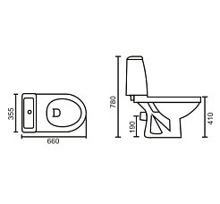 Oscar Унитаз-Компакт "Белый" микролифт – фотография-4