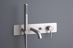 Allen Brau Смеситель для ванны с душем Priority 5.31006-BN (с внутренней частью) никель браш – фотография-2