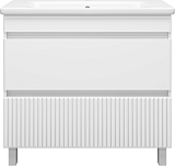 Misty Тумба с раковиной Мира 90 белая матовая