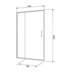 Excellent Раздвижная дверь в нишу Inox 120 – фотография-3