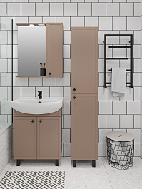 Runo Шкаф пенал Римини 35 бежевый – фотография-4