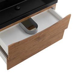 BelBagno Тумба с раковиной Marino 80 подвесная Rovere Nature с раковиной 80/45 AST-NERO – фотография-5