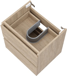 Teymi Тумба с раковиной Laina 50 подвесная дуб светлый – фотография-8