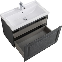 Cezares Тумба с раковиной Giubileo 80 подвесная титан – фотография-3