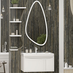 Brevita Мебель для ванной Cascade 80 подвесная белая – фотография-1