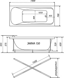 Triton Акриловая ванна Эмма 150 New – фотография-11