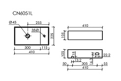 Ceramicanova Раковина Element 40/21 CN6051L белая – фотография-3