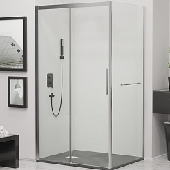 RGW Душевой уголок Leipzig LE-41-1 (LE-12 + Z-060-2) 160x100 профиль хром стекло прозрачное – фотография-1