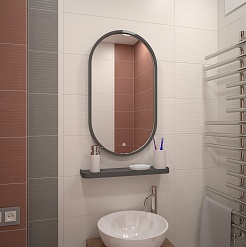 Continent Зеркало Prime Gray Led 450x800 – фотография-7