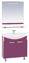 Misty Мебель для ванной Джулия 75 прямая сиреневая – фотография-1