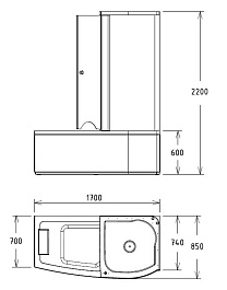 Gemy Акриловая ванна G8040 C R – фотография-3