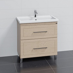 СанТа Мебель для ванной Венера 80 дуб бежевый – фотография-5