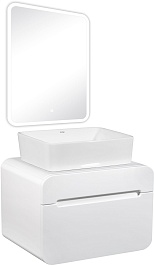 Runo Мебель для ванной Ницца 60 Tre подвесная белая – фотография-1