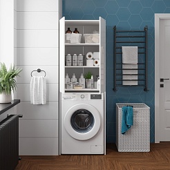 Onika Шкаф пенал Милтон 67 под стиральную машину белый – фотография-4