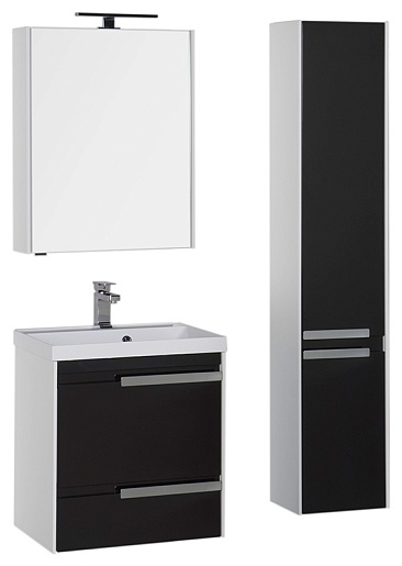 Aquanet Мебель для ванной "Тиволи 60" черный – фотография-2