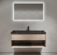 Sancos Тумба с раковиной Marmi 1.0 120 дуб галифакс натуральный раковина  Grace 121 CN7016MB – фотография-6