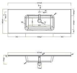 BelBagno Тумба с раковиной Kraft 120 подвесная Rovere Tabacco – фотография-12