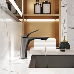 Tokito Смеситель для раковины MITSUISHI вороненая сталь TOK-MIT-1011GM – фотография-6