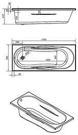 Cersanit Акриловая ванна Mito Green 170x70 ультра белая – фотография-4