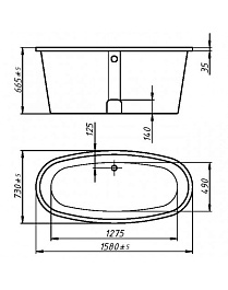 Фэма Ванна из искусственного камня Анна 160 – фотография-3