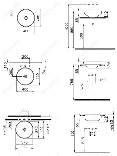 Vitra Рукомойник "Water Jewels" 4334B003-1361 – фотография-6