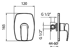 Webert Смеситель для душа Kimono KI880101015 – фотография-2